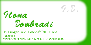 ilona dombradi business card